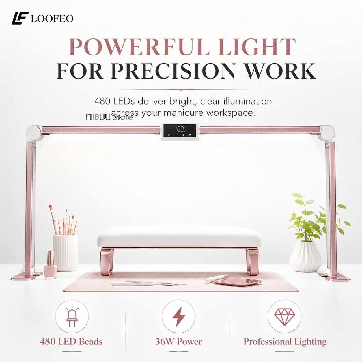 Desk Setup Lamp - Profesjonalna lampa LED do manicure na