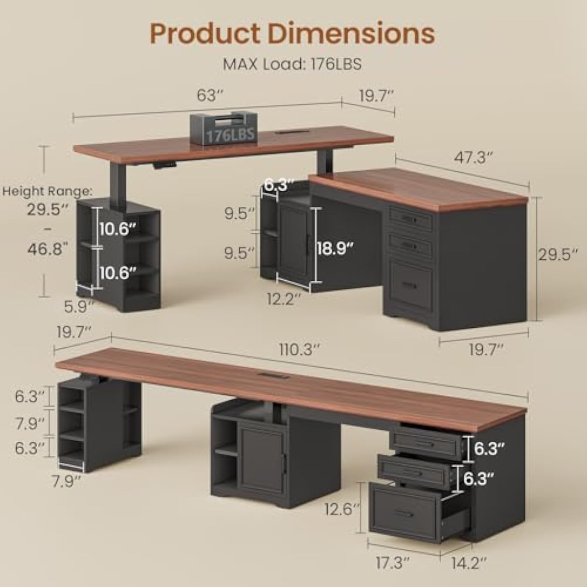 Elektryczne biurko w kształcie – Desk Setup L Shaped recenzja i cena