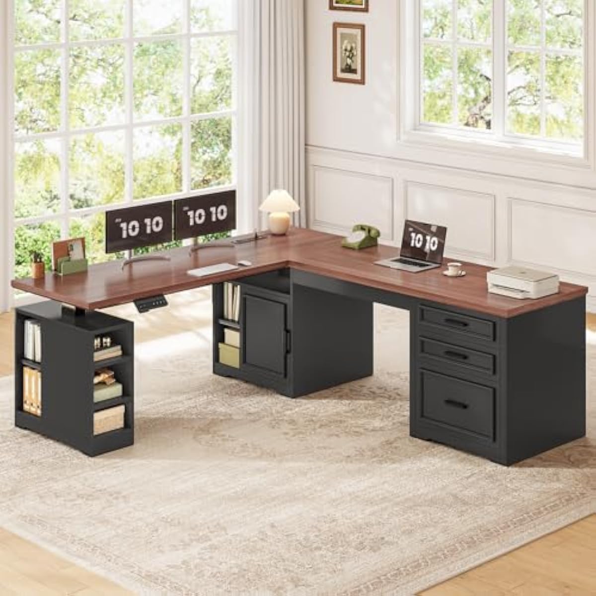 Elektryczne biurko w kształcie – Desk Setup L Shaped recenzja i cena